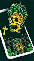 خلفية الكيبورد Skull Pineapple الملصق