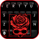 Hình nền bàn phím Skull Rose Black APK