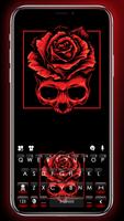 Hình nền bàn phím Skull Rose Black bài đăng