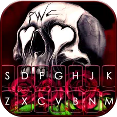 Skull Roses Tastatur-Thema APK Herunterladen
