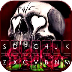 Тема для клавиатуры Skull Rose