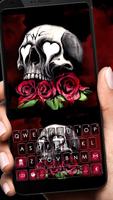 Thème de clavier Skull Roses Affiche