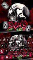 Thème de clavier Skull Roses capture d'écran 1