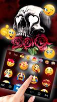 Thème de clavier Skull Roses capture d'écran 2