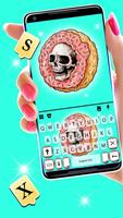 Tema Keyboard Skull Style Donu imagem de tela 1