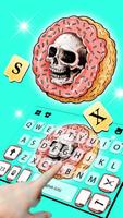 Tema Keyboard Skull Style Donu imagem de tela 2