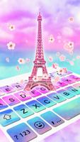 Tema Keyboard Sky Sakura Paris imagem de tela 1