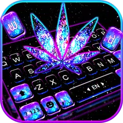 Shiny Galaxy Weed Keyboard Theme APK download