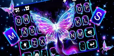 Shiny Neon Butterfly Tastiera