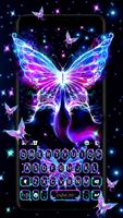 Shiny Neon Butterfly Affiche