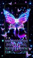 тема Shiny Neon Butterfly постер