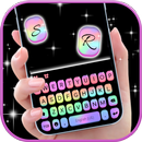 الكيبورد Shiny Rainbow Button APK