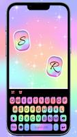 الكيبورد Shiny Rainbow Button الملصق