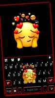 Фон клавиатуры Shy Love Emoji постер