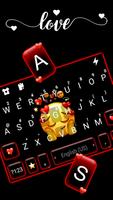 Фон клавиатуры Shy Love Emoji скриншот 1