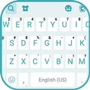 Fond de clavier Simple Cyan APK