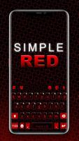Simple Black Red poster