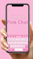 Simple Pink Chat Teclado Poster