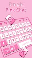 Simple Pink Chat Teclado captura de pantalla 1