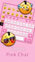 Simple Pink Chat Teclado captura de pantalla 2