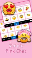 Simple Pink Chat Teclado captura de pantalla 3