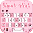 Fundo do Teclado Simple Pink S APK
