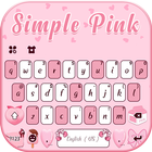 Tło klawiatury Simple Pink SMS ikona