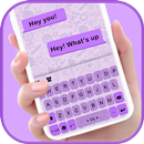 الكيبورد Simple Purple SMS APK