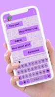 الكيبورد Simple Purple SMS الملصق