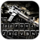 APK Silver Cool Gun Tema Tastiera