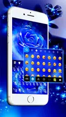 最新版、クールな Silver Blue Rose のテーマ アプリダウンロード