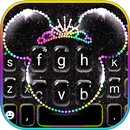 Silver Glitter Minny Tema de t APK