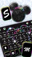 Thème de clavier Silver Glitte capture d'écran 1