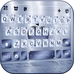 Silver Metallic Keyboard Backg APK download