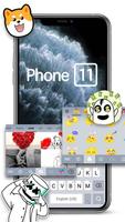 Tema Keyboard Silver Phone 11  imagem de tela 3