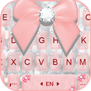 Tema Keyboard Silver Pink Bowk APK