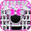 Silver Pink Minny Tema de tecl APK