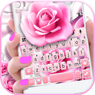 الكيبورد Silver Pink Rose أيقونة