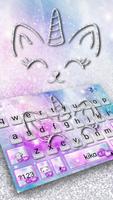 Tema Keyboard Silver Unicorn C Cartaz