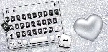 Tema Keyboard Silvery Glitter