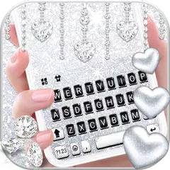 Silvery Glitter Keyboard Theme APK download