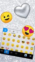 Tema Keyboard Silvery Glitter imagem de tela 2