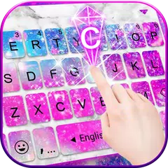 Silver Glitter Galaxy Keyboard APK download