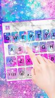 Silver Glitter Galaxy Keyboard poster