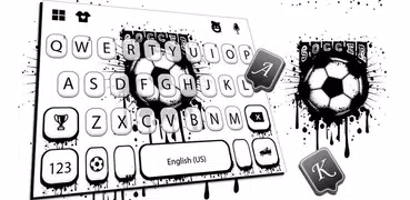 Soccer Doodle Drip Keyboard Th