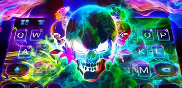 Smoke effect 3D Colorful Skull