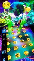 Smoke effect 3D Colorful Skull اسکرین شاٹ 1