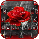 Thème de clavier Smoky Red Ros APK