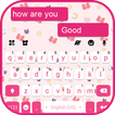 خلفية الكيبورد SMS Pink Doodle