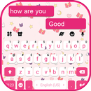 SMS Pink Doodle Keyboard Backg APK